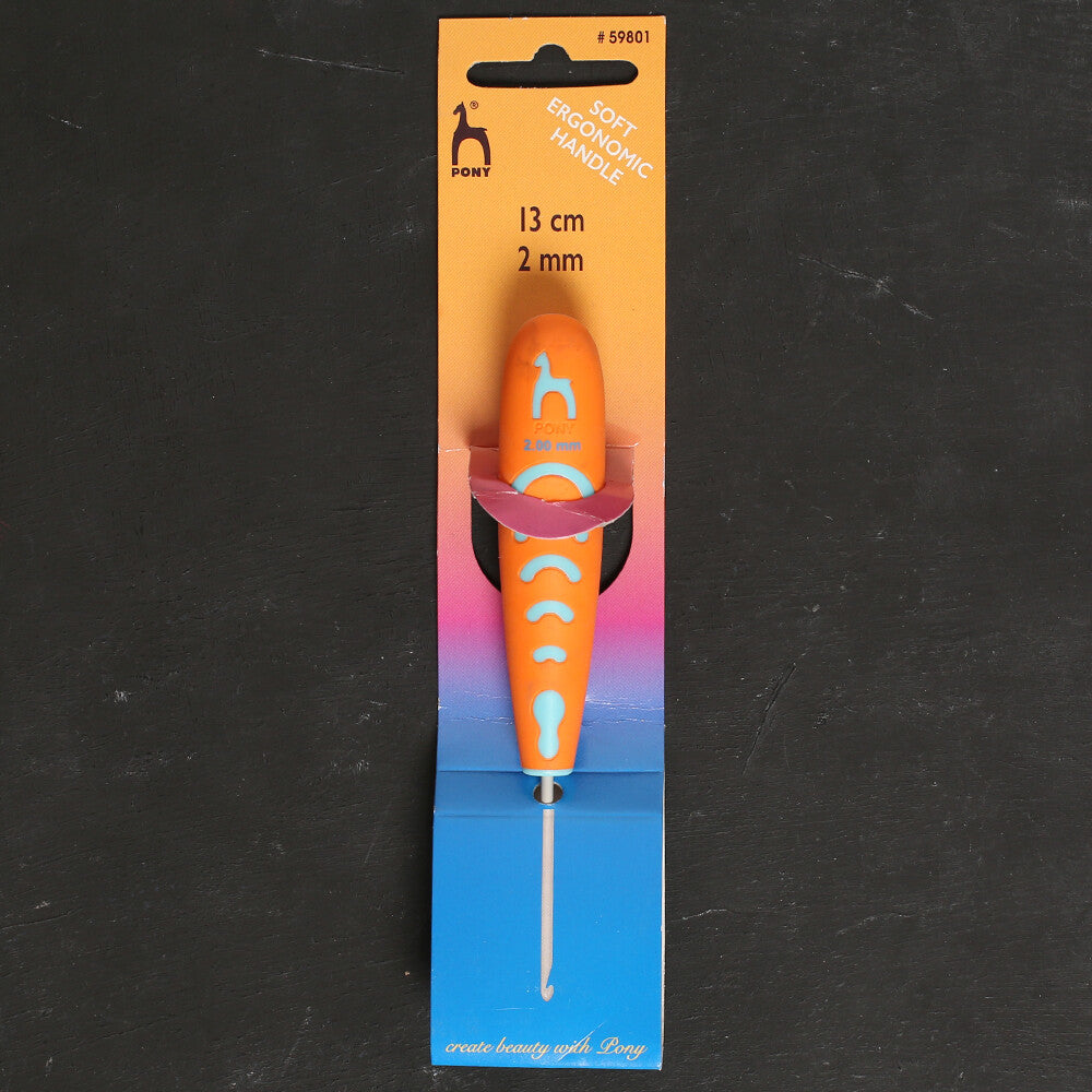 Pony 2 mm 13 cm Ergonomik Saplı Alüminyum Yün Tığ - 59801